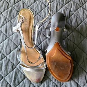Aldo metallic silver scrappy sandals